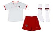 Conjunto revedor são paulo dry uniforme campo menino branco e vermelho