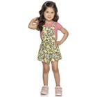 Conjunto Roupa Infantil Elian Com Estampas De Coração Jardineira E Blusa Verão