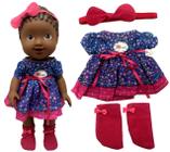 Conjunto Roupinha E Acessórios Para Boneca Bebê Little Mommy Mattel Vestido Azul Tiara Meias - Pupee