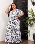 Conjunto saia e croped em viscolicra com brilho plus size