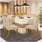 Conjunto Sala De Jantar Mesa 160cm 6 Cadeiras Melinda - CASA 812