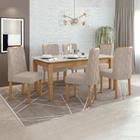 Conjunto Sala de Jantar Mesa 180x90cm Tampo MDF com 6 Cadeiras Astrid