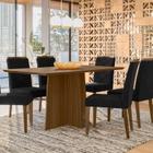 Conjunto Sala de Jantar Mesa Anitta 160x90cm com 6 Cadeiras Caroline New Ceval