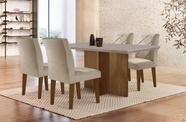 Conjunto Sala de Jantar Mesa com 4 Cadeiras Cayman Espresso Móveis