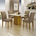 Conjunto Sala de Jantar Mesa com 4 Cadeiras Napoli Leifer