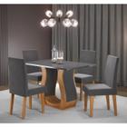 Conjunto Sala de Jantar Mesa Criare com 4 Cadeiras Vênus