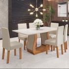 Conjunto Sala de Jantar Mesa Emmy com 6 Cadeiras Venus Viero Móveis