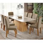 Conjunto Sala de Jantar Mesa Helena 8 Cadeira Clarice Cimol