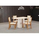 Conjunto Sala de Jantar Mesa Libia com 4 Cadeiras Sol Viero