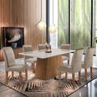 Conjunto Sala de Jantar Mesa Sevilha 170cmx90cm com 6 Cadeiras e Tampo Smart Plus Cel Móveis