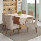 Conjunto Sala de Jantar Mesa Tampo Mdf 6 Cadeiras Jéssica Espresso Móveis