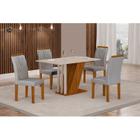 Conjunto Sala de Jantar Mesa Tampo MDF/MDP com 4 Cadeiras Miami Yescasa