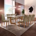 Conjunto Sala De Jantar Nápoles Tampo Vidro/MDF com 8 Cadeiras Genova Smart Plus