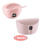 Conjunto Saleiro e Açucareiro Gourmet Rosa Plastico UZ
