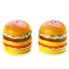 Conjunto Saleiro E Pimenteiro Porcelana Hamburguer