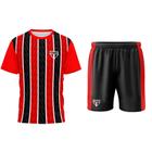 Conjunto São Paulo Mini Craque Tricolor Camisa + Shorts