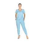 Conjunto Scrub Transpassado Azul Bebê