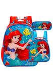 Conjunto Sereia Ariel Mochila + Lancheira + Estojo