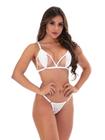 Conjunto Sexy Lingerie Renda Recorter Sutiã Sem Bojo Calcinha Rendado Regulagem Fio