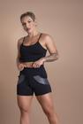 Conjunto Short Fitness Feminino Cintura Alta Bolso Cores E Top Cropped Alcinha Academia Treino F7 NEW STYLE