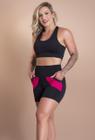 Conjunto Short Fitness Feminino Cintura Alta Com Bolso e Top Nadador Liso Academia Treino F7 NEW STYLE