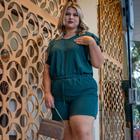 Conjunto Shorts E Blusa Moda Plus Size Moda Básica