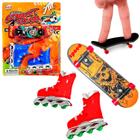 Conjunto Skate Finger Roller Kit Patins De Dedo Sortido - Dute Toys