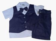 Conjunto Social Bermuda /Colete / Festa Menino Bebe 1 a 3 anos