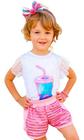 Conjunto Social Infantil Menina Estampa Picolé Short Camiset