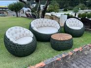 Conjunto Sofas Canoa Chaise Corda Náutica Alto Padrão