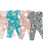 Conjunto Soft Fleece Premium Infantil Bebê Estampa Sortida Enxoval Inverno Pijama