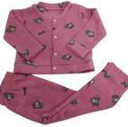 Conjunto Soft Inverno Menina Tam 1 2 3 Infantil Pijama Frio