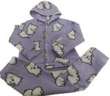 Conjunto Soft Menina Tam 4 6 8 Infantil Inverno Capuz Frio