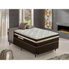 Conjunto Solteiro Eclipse Plus Marrom Molas Superlastic 88x188x61 Colchão + Cama Box