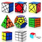 Conjunto Speed Cube Coolzon, pacote com 9 cubos mágicos para crianças e adultos