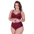 Conjunto Sutiã e Calcinha Cós Alto com Detalhe em Renda Lingerie Plus Size Dani