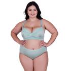 Conjunto Sutiã e Calcinha Lingerie Plus Size Cós Alto com Detalhe de Renda Carolina