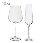 Conjunto Taça de Cristal para Vinho e Champagne Ardea Bohemia 12PÇS