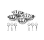 Conjunto Taças de Sobremesa e Colher 12 Peças Pop Inox Forma