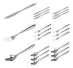 Conjunto Talheres Inox Luxo 72 Pçs Garfo Colher Faca