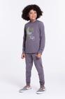 Conjunto Térmico Infantil Brilha no Escuro Masculino Chumbo