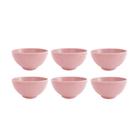 Conjunto Tigelas Bowl Cerâmica Rosa Fosco Matte 400ml 6 pcs - Scalla