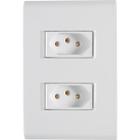 Conjunto tomada dupla 10a 2p+t 250v com placa tramontina liz
