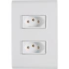 Conjunto tomada dupla 20a 2p+t 250v com placa tramontina liz