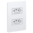 Conjunto tomada dupla 2p+t 10a / 20a 250v esatta weg branco