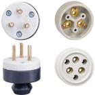 Conjunto Tomada Plug Macho Polarizada 3x20a Porcelana Foxlux