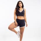 Conjunto Top Academia e Short Fit Zero Transparência Viére