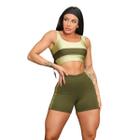 Conjunto Top e Short Feminino Fitness Empina Bumbum Uv+50 - Estação Fit