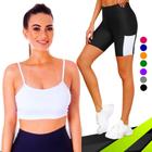 Conjunto Top fitness ALÇA FINA bojo Feminino + SHORT leg LEGGING COM BOLSOS Academia Corrida 643 - Iron