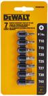 Conjunto Torx de segurança DeWalt DW2067SCR de 7 peças